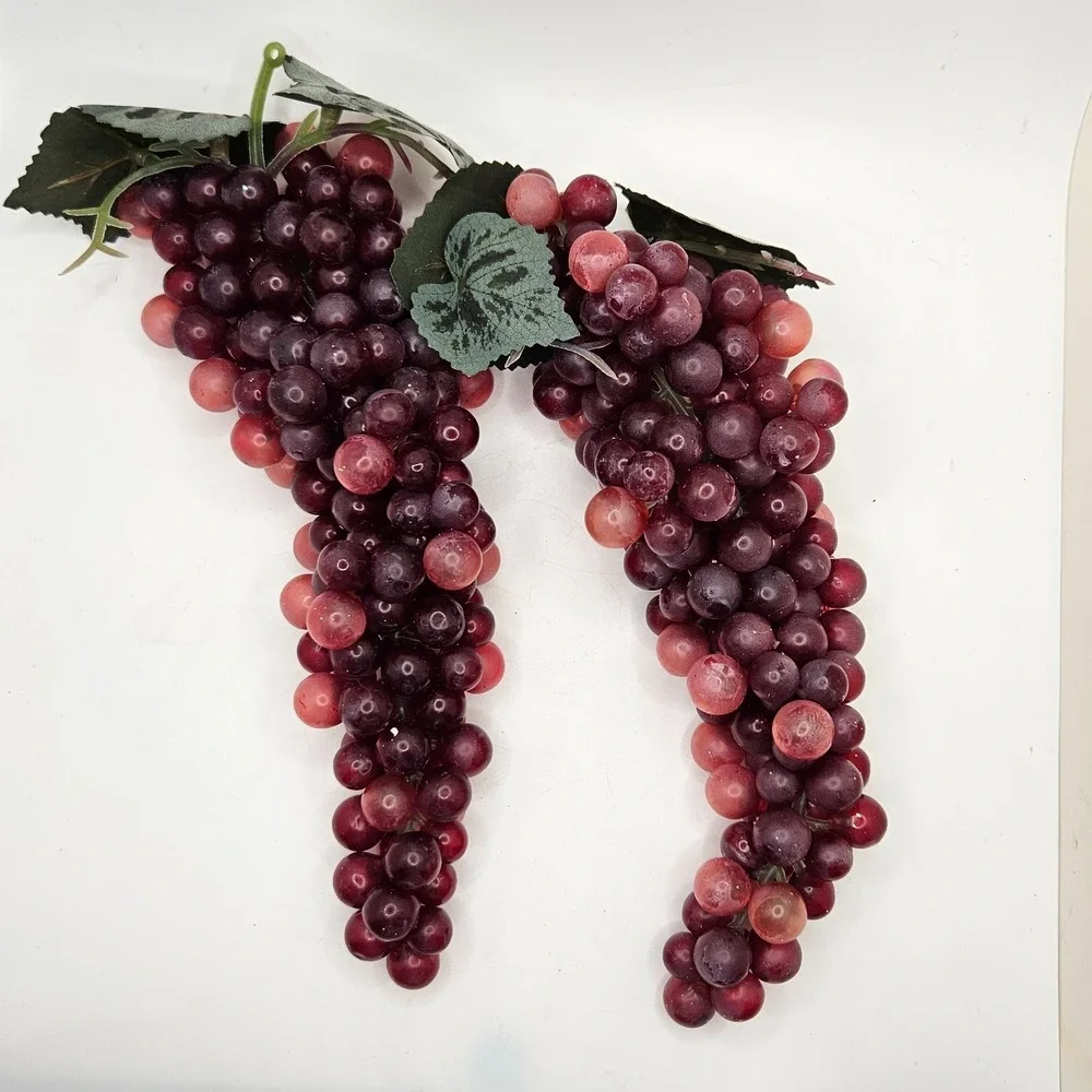 Hobby Lobby Faux Purple Grape Clusters Lot of 2 Artificial Fruit Decor 9